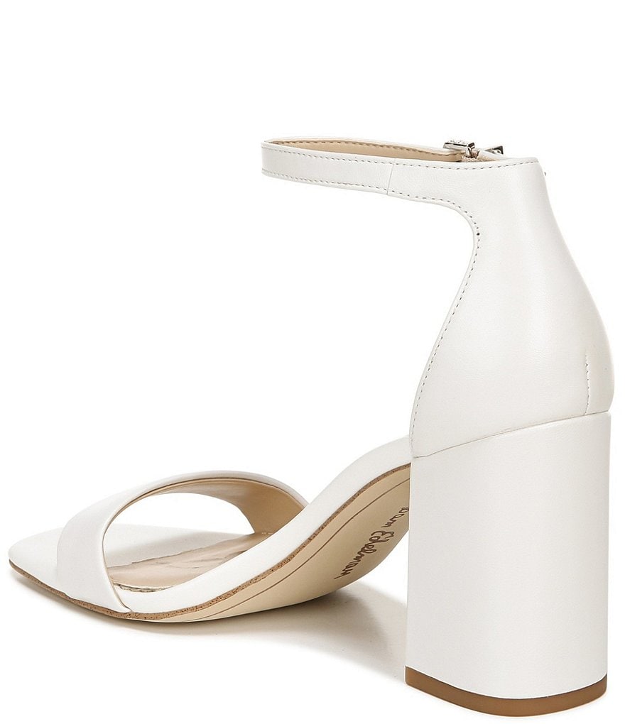 Sam Edelman Daniella Leather Block Heel Square Toe Dress Sandals