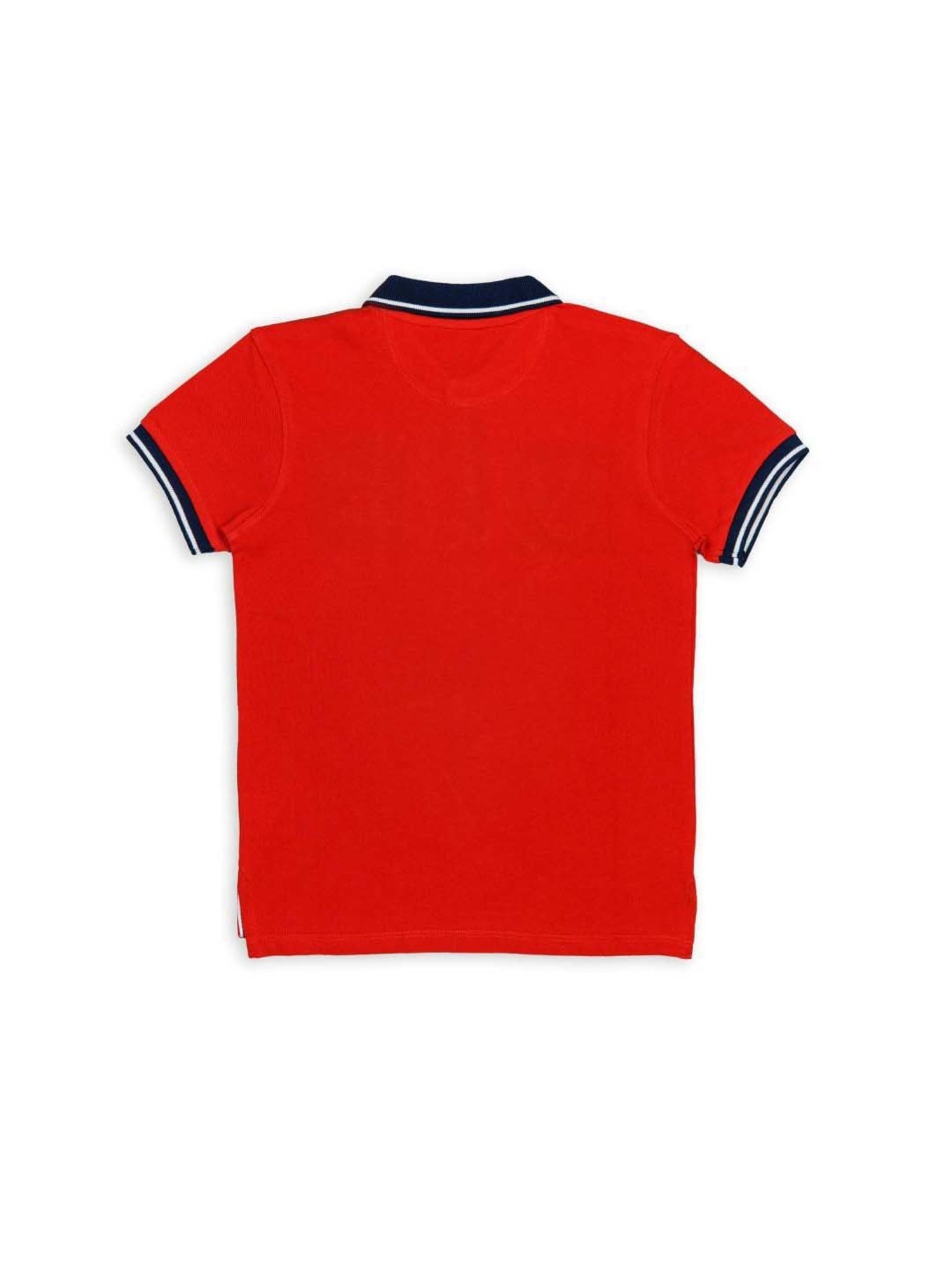 H by Hamleys Kids Red Cotton Applique Polo T-Shirt