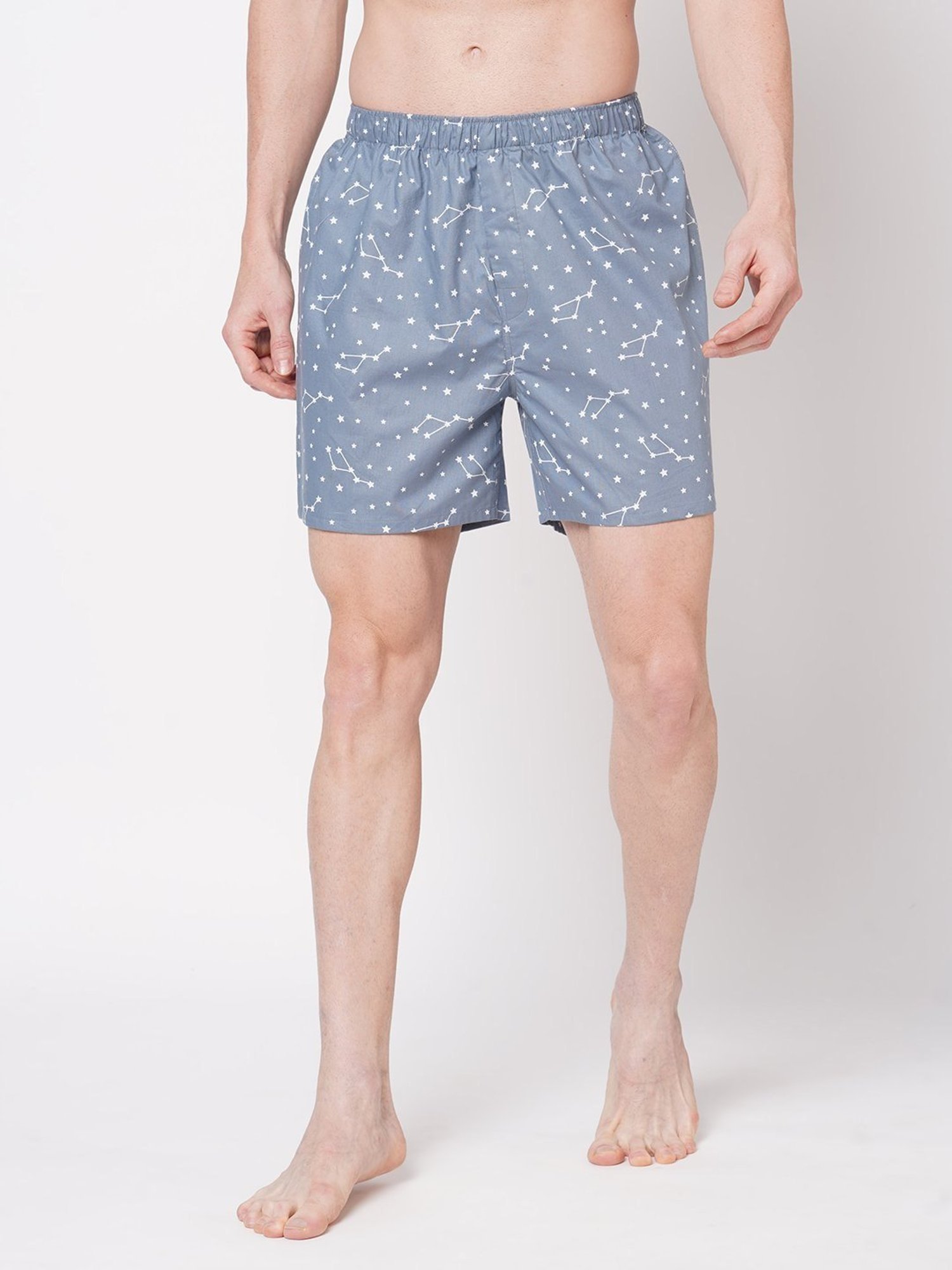Fitz Blue Relaxed Fit Printed Boxers