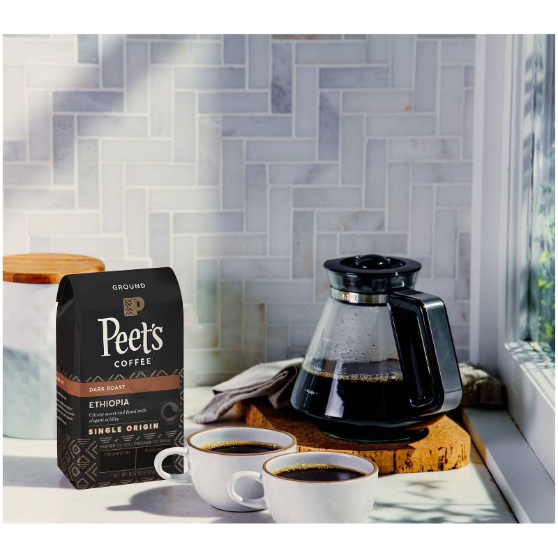 Peet's Ethiopia Single Origin Dark Roast Ground Coffee 10.5oz
