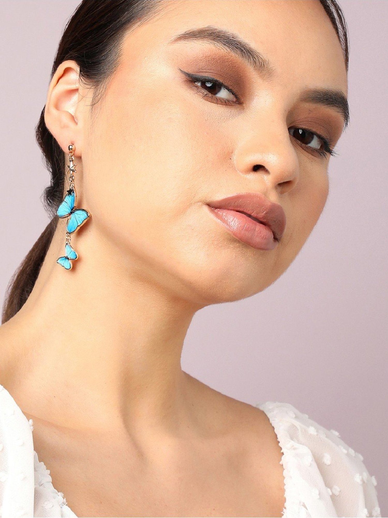 Sri Jagdamba Pearls Black Rosy Pearl Drop Earrings