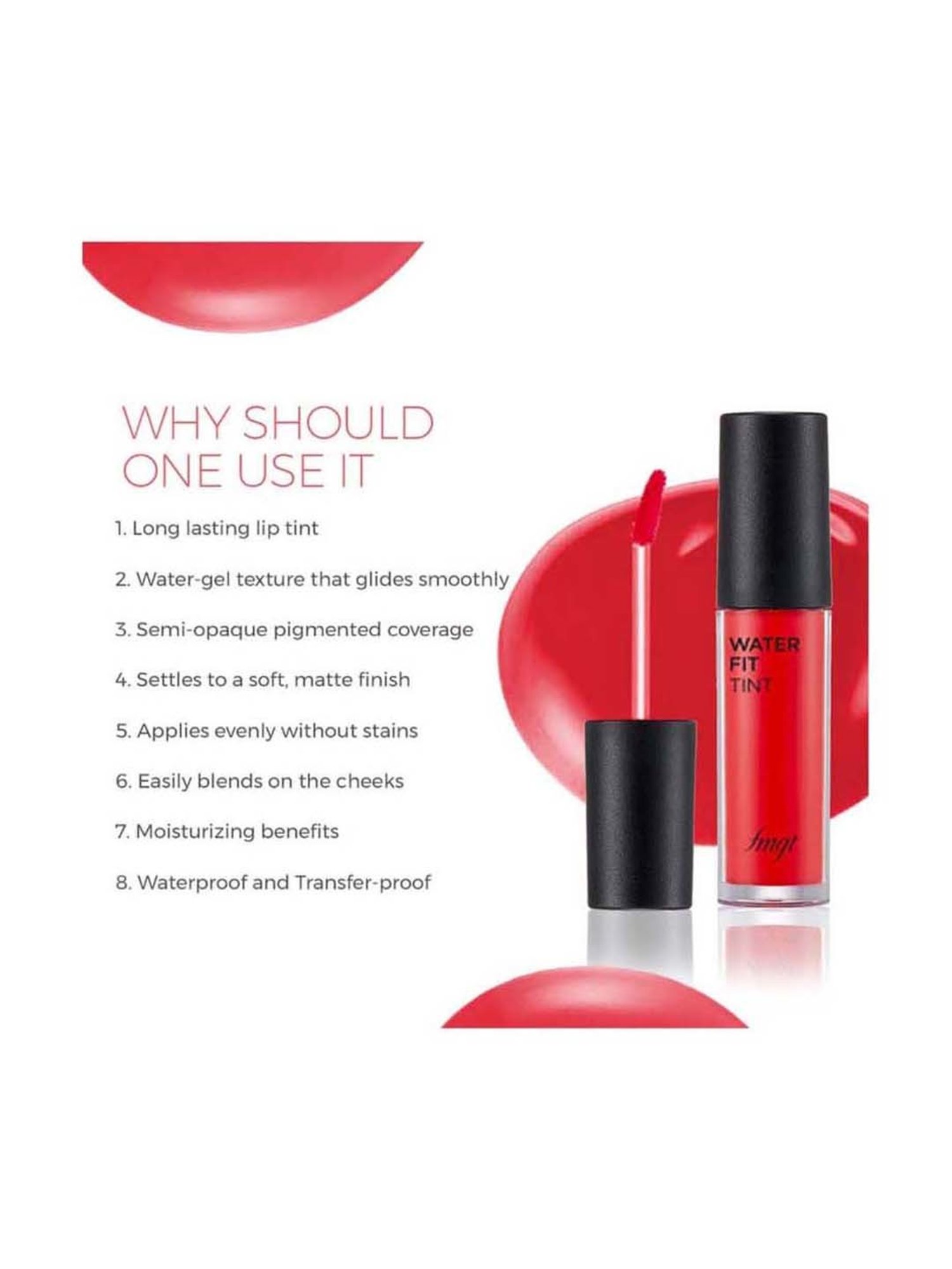 The Face Shop Water Fit Lip Tint Rose Pink - 5 gm