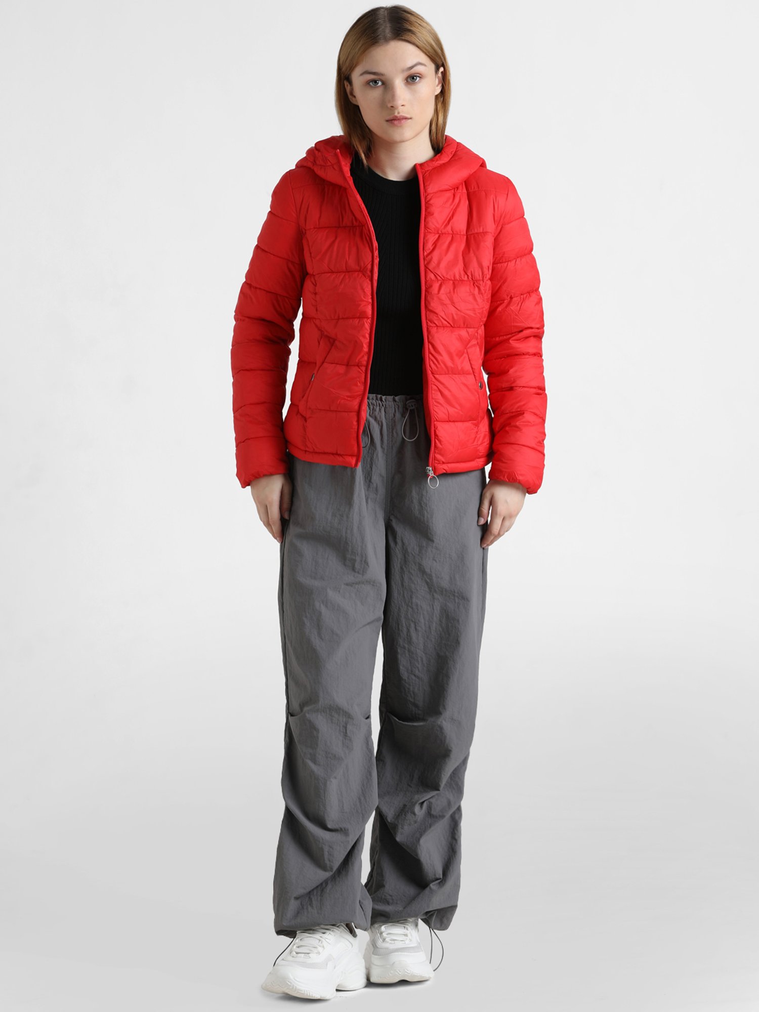 Only Red Regular Fit Puffer Jacket