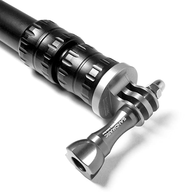 Pole - Metal Edition: 15-50" Waterproof Extension Stick (Pole) for GoPro Hero 9, 8, 7, 6, 5, Session, 4, 3+, 3, 2, & HD- with Remote Clip