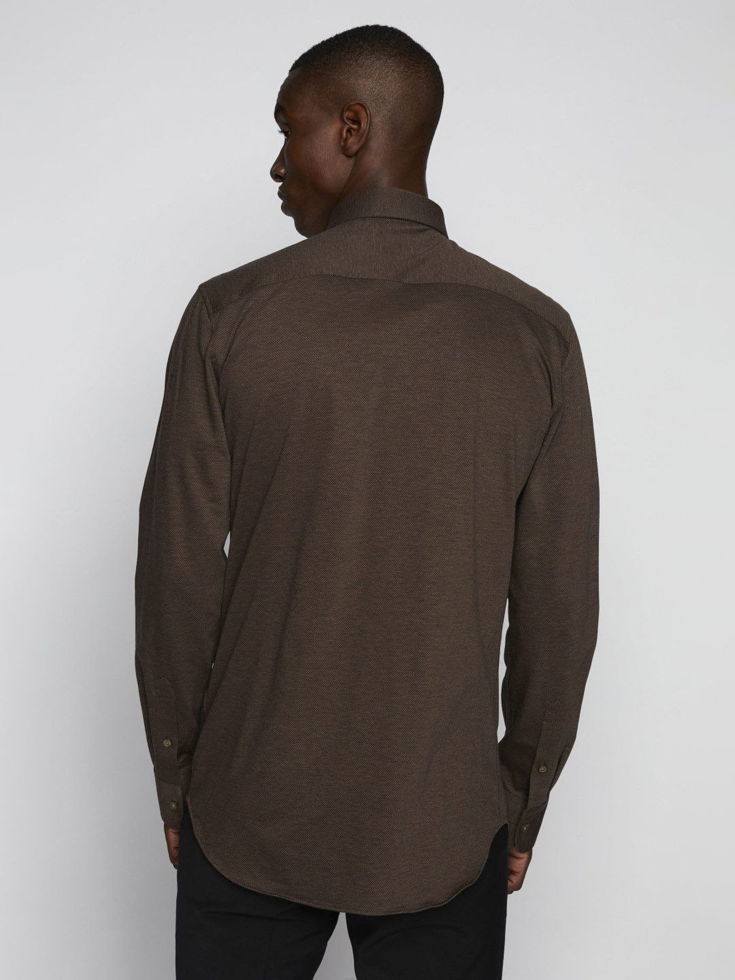 Matinique Brown Cotton Regular Fit Shirt