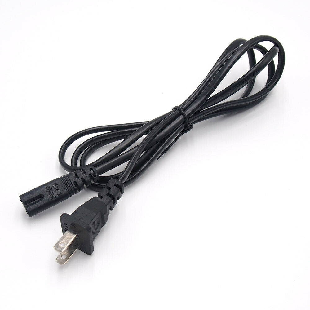 Lot 100 US 2Prong 2Pin AC Power Cord Cable Charge Adapter PC Laptop PS2 PS3 Slim