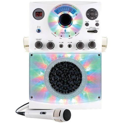 The Singing Machine(R) Sml385btw Bluetooth(R) Karaoke System With Led Disco Lights & Microphone (White)  15.80In. X 11.1