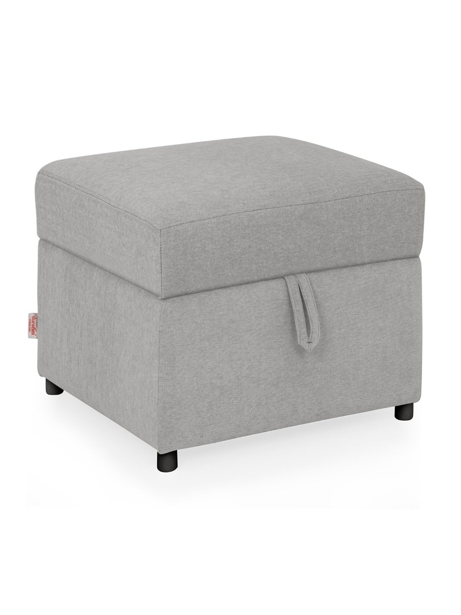 Duroflex Zivo Plus Grey Solid Wood Ottoman