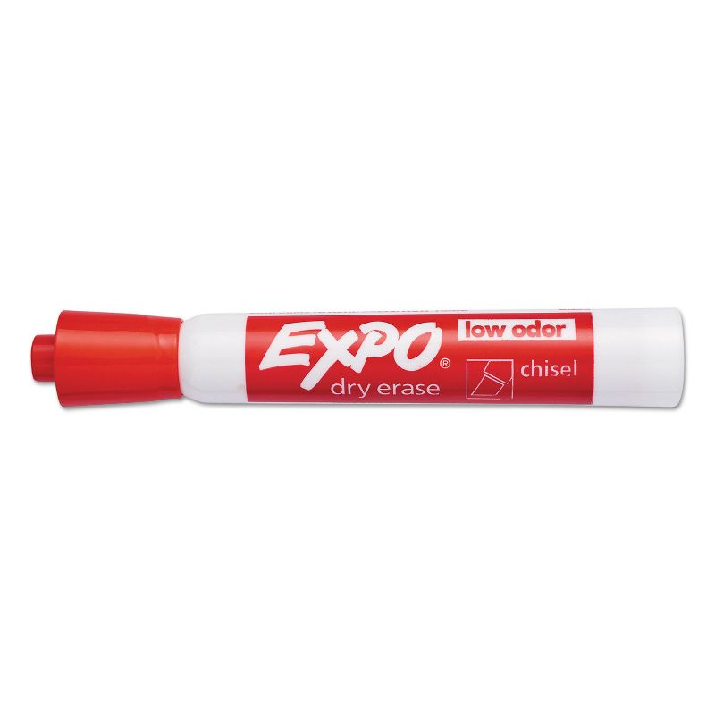 EXPO Low Odor Dry Erase Marker Chisel Tip Red Dozen 80002