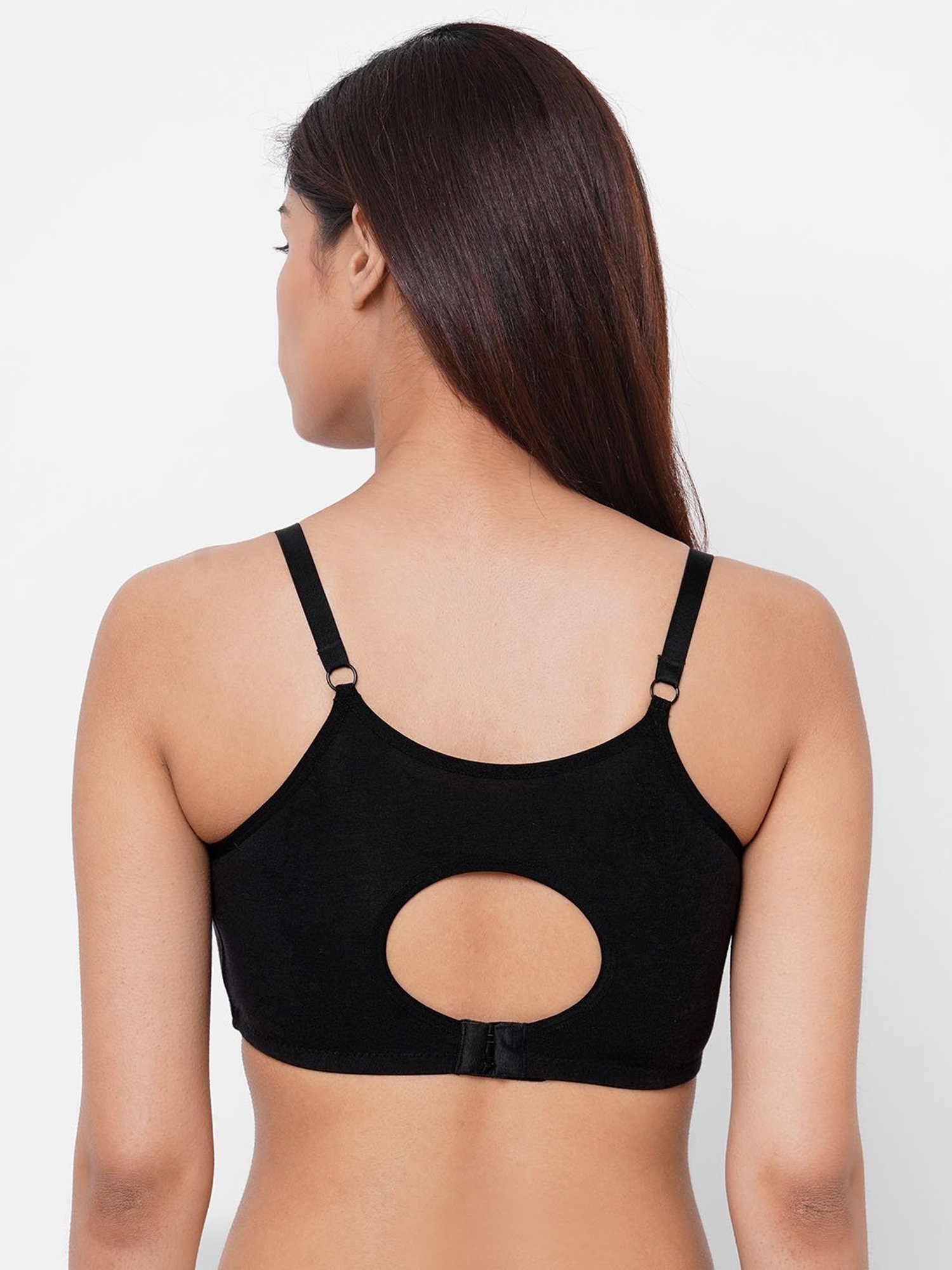 Inner Sense Black Non Wired Non Padded Nursing Bra