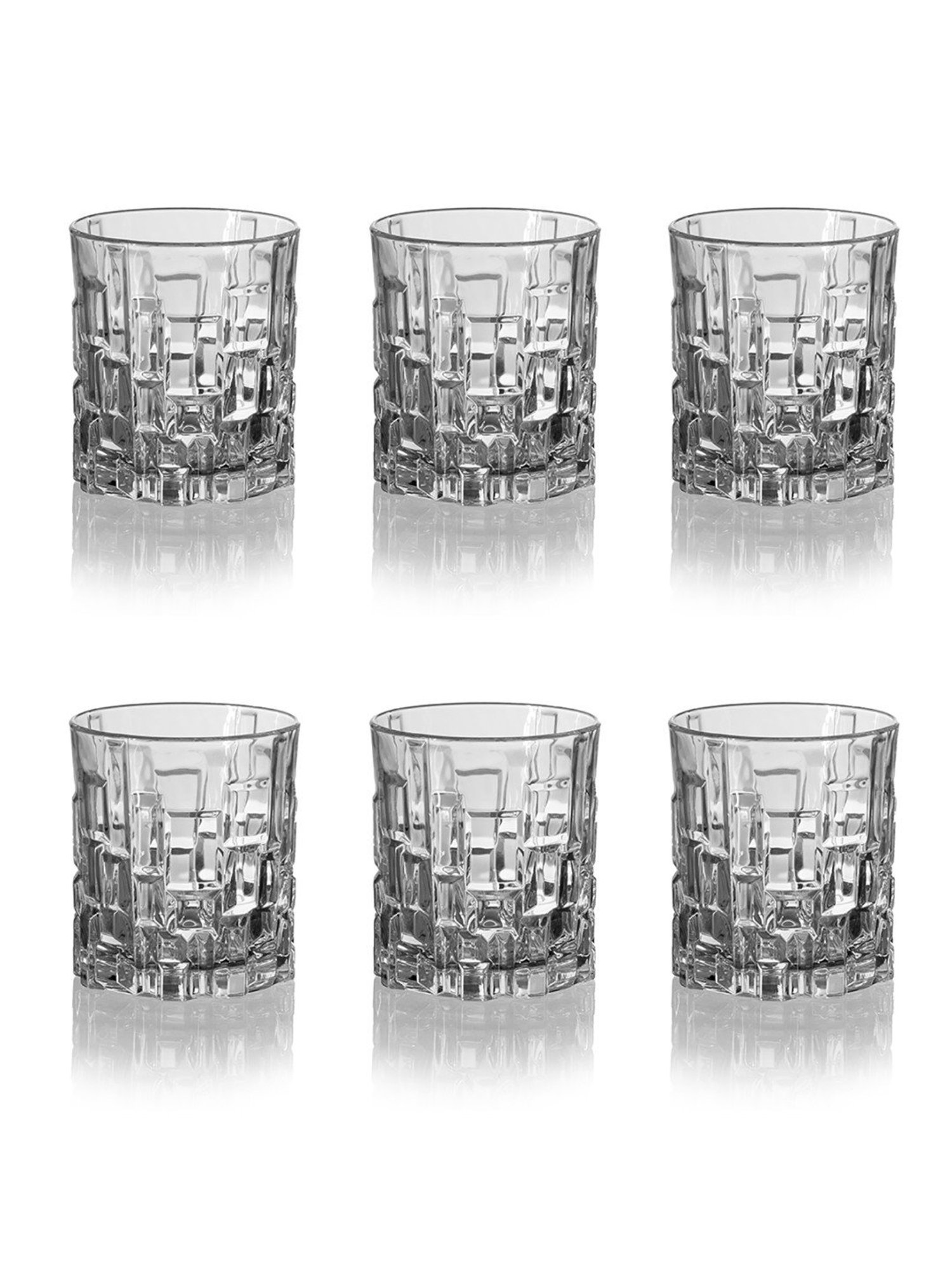 Trovea's Italian Timeless Crystal Transparent Glass Whiskey Glass - Set of 6