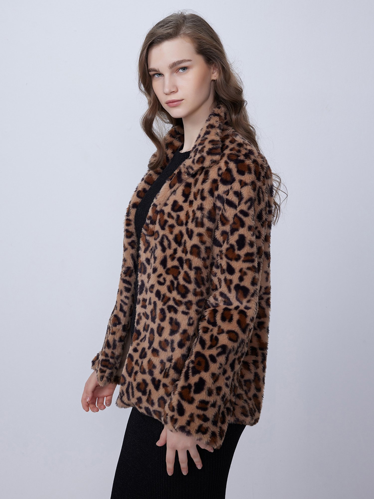 Cover Story Brown Animal Print Coat