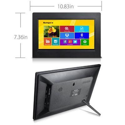 Sungale Group - CPF1032 - Sungale Cloud Frame - 10.1 LED Digital Frame - Black - 1024 x 600 - Cable - 16:9 - Slideshow -