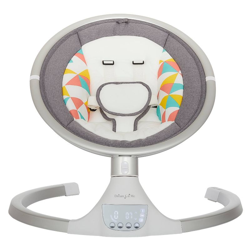 Dream On Me Zazu Cradling Swing - Gray & Pink