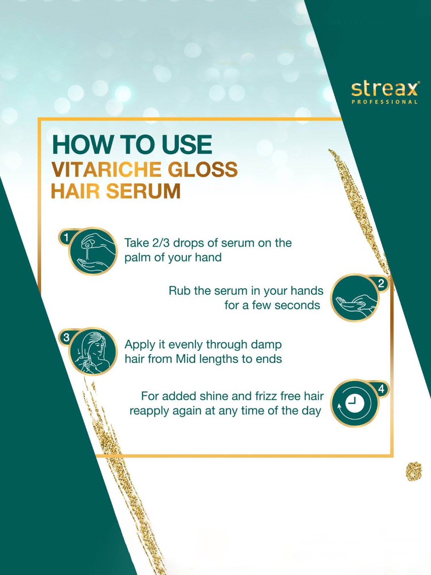 Streax Professional Vitariche Gloss Hair Serum - 115 ml