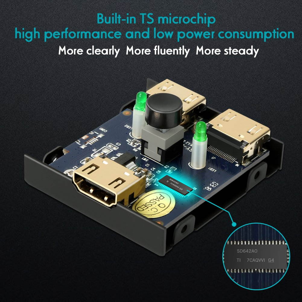 Wanmingtek HDMI Switch Bi-Direction 4K HDMI Splitter 2 x 1/1 x 2 No External Power Required 2 Ports HDMI Switcher Supports Ultra HD 4K 3D 1080P