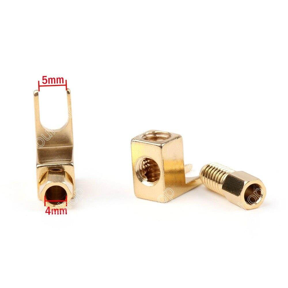 High Quality 12 Pcs Brass Speaker Fork Terminal Spade For 4mm Banana Plug Adapter