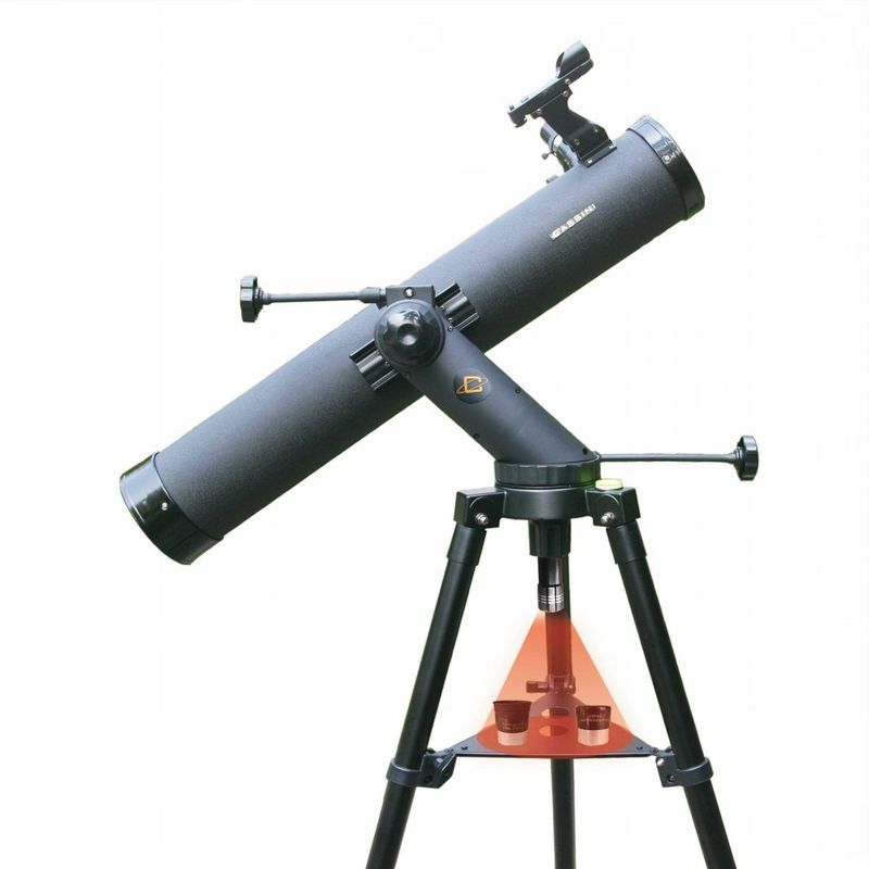 Cassini C-SS80 800mm x 80mm Astronomical Reflector Telescope with Smartphone Photo Adapter - Black