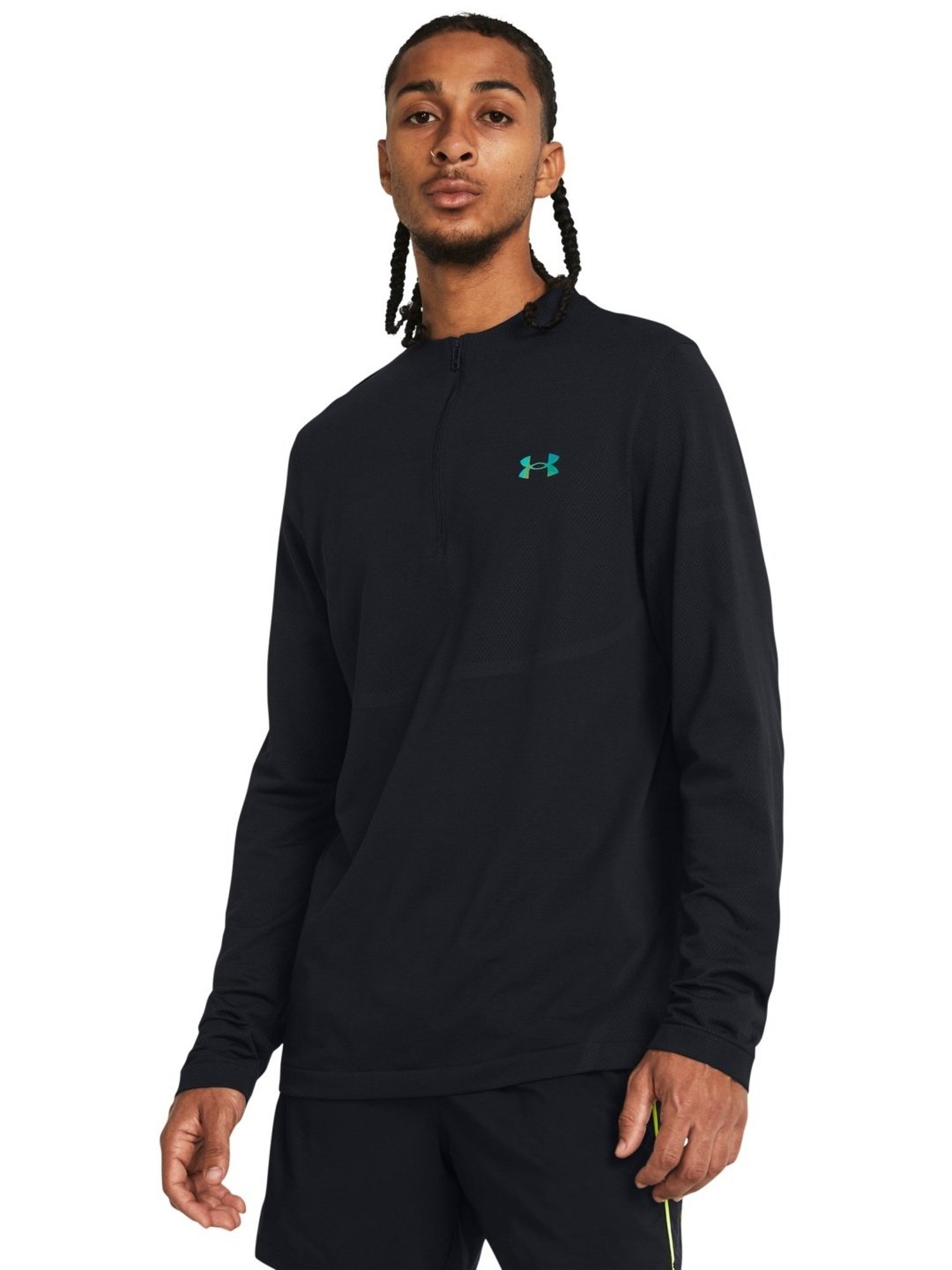 Under Armour Black Slim Fit Logo Printed Sports T-Shirt