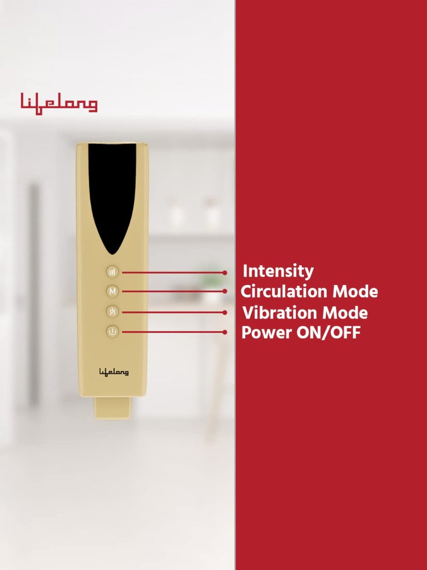 Lifelong LLM513 Rechargeable Air Pressure Massager for Calves with Heat and Vibration (Beige)