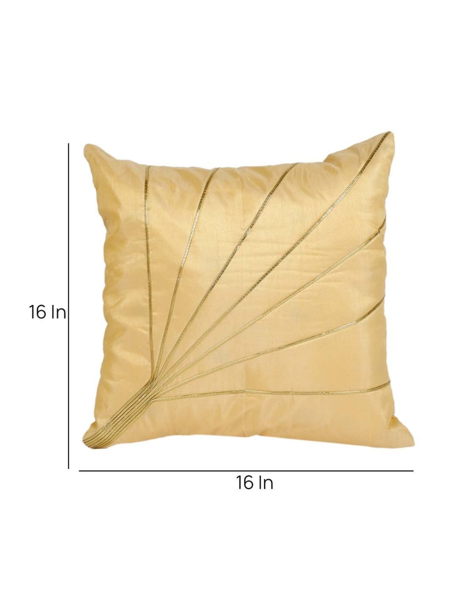 MFD HOME Furnishing Beige Polyester Cushion Cover - Set of 1