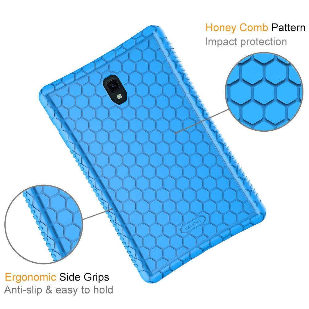 FastSun Samsung Galaxy Tab A 10.5 Case, Shockproof Silicone Rubber Cover Hard Protective Honey Comb Pattern Case for Samsung Galaxy Tab A 10.5 SM-T590/T595 2018 Release Tablet (Red)