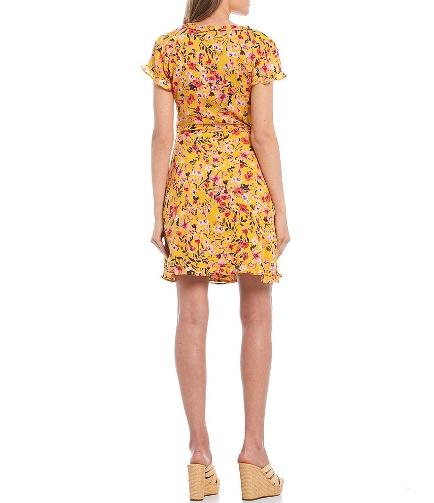 B. Darlin Sleeveless Lurex Striped Tiered Trapeze Dress