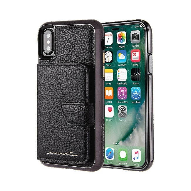 Case-Mate Compact Mirror Series Case Cover for Apple iPhone X 10 - Black
