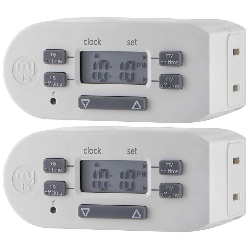 MyTouchSmart 2pk Indoor Simple Set Plug-In Timer