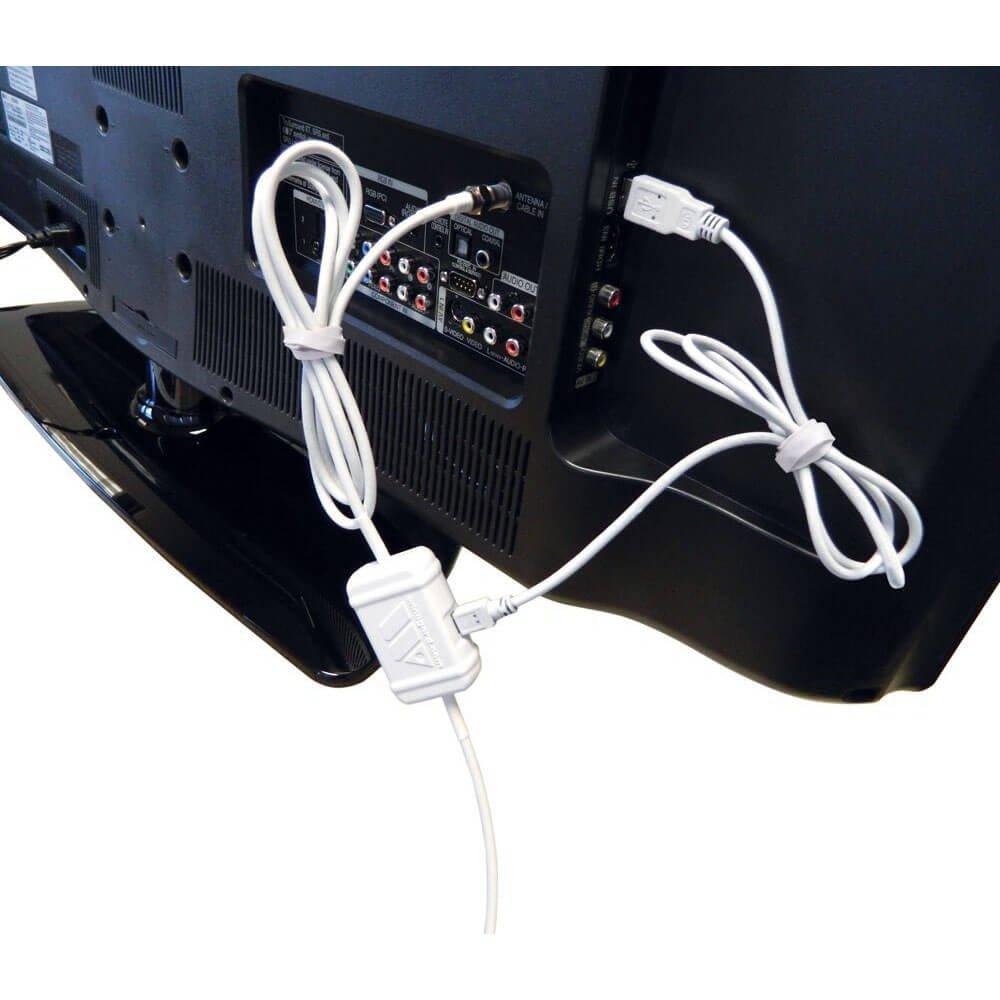 Winegard FlatWave Amped FL5500A Digital HD Indoor Amplified TV Antenna (4K Ready / ATSC 3.0 Ready / High-VHF / UHF / Ultra-Thin / Black and White - Reversible / USB Power Supply) - 50 Mile Long Range