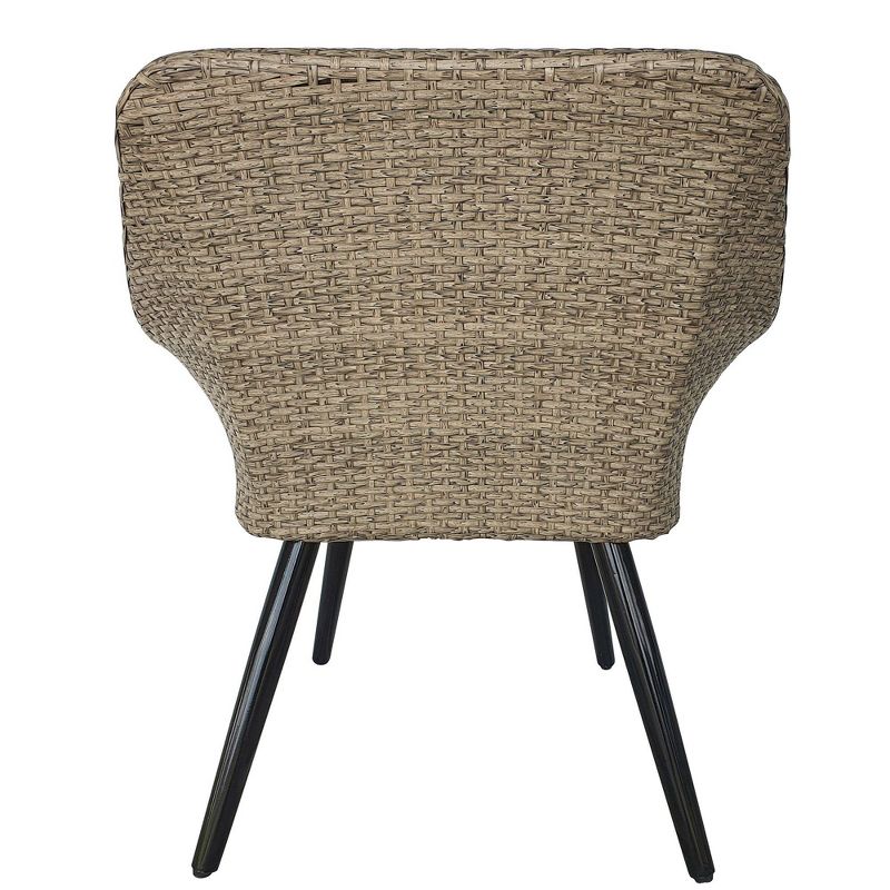 3pc Outdoor Conversation Set with Cushions - Brown - TK Classics