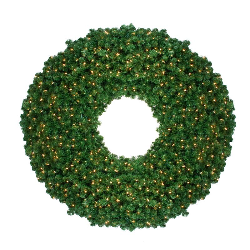 Darice 72" Prelit Commercial Size Canadian Pine Artificial Christmas Wreath - Clear Lights