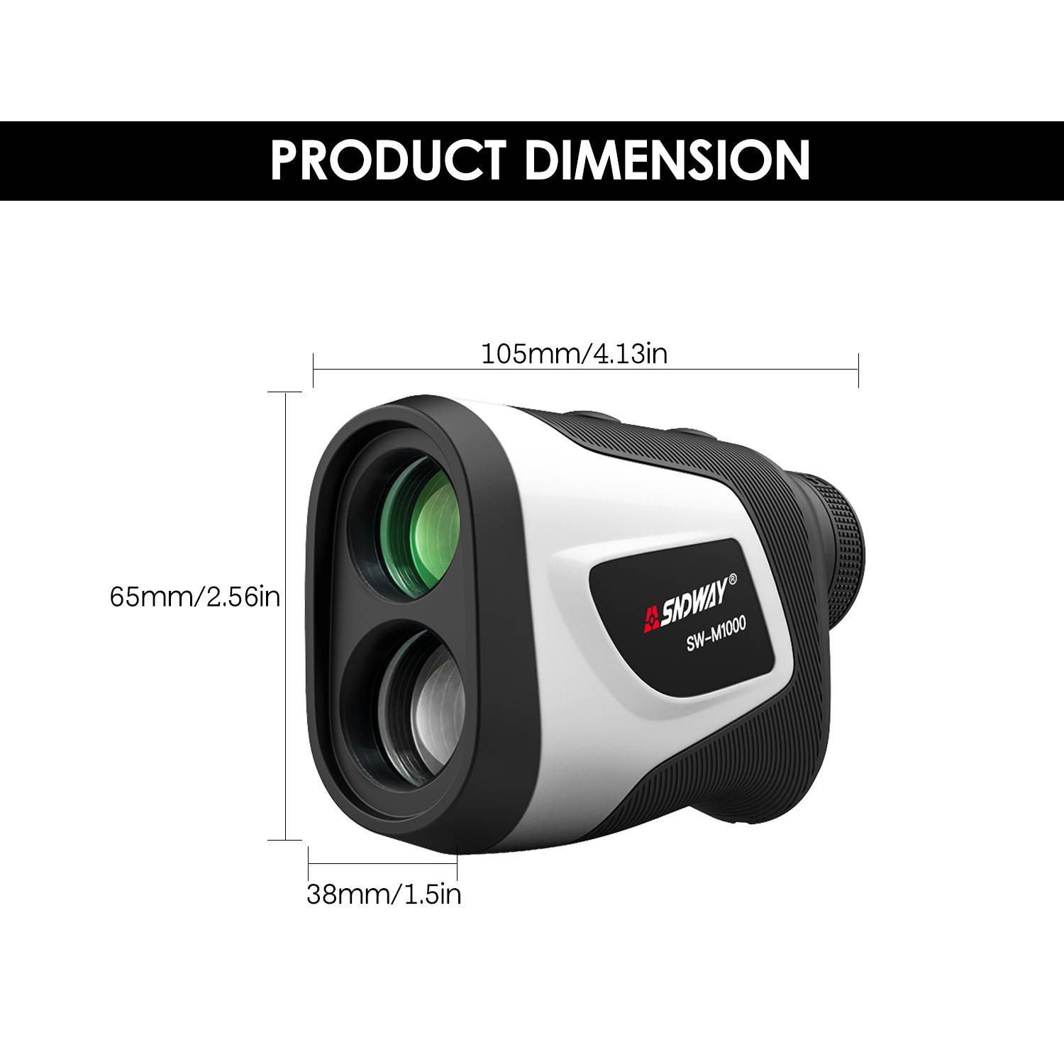 SNDWAY 3~1000M High Precision Laser Distance Meter 6X Magnification Outdoor Digital Golf Telescope Laser Ruler Handheld Golf Rangefinder with Golf Trajectory Compensation Flag Pole Lock Function
