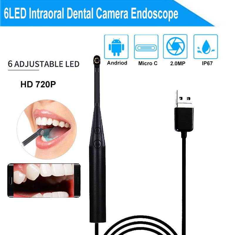 2MP Intraoral Dental Camera Endoscope 6LED USB Micro-check Inspection Oral Real-time