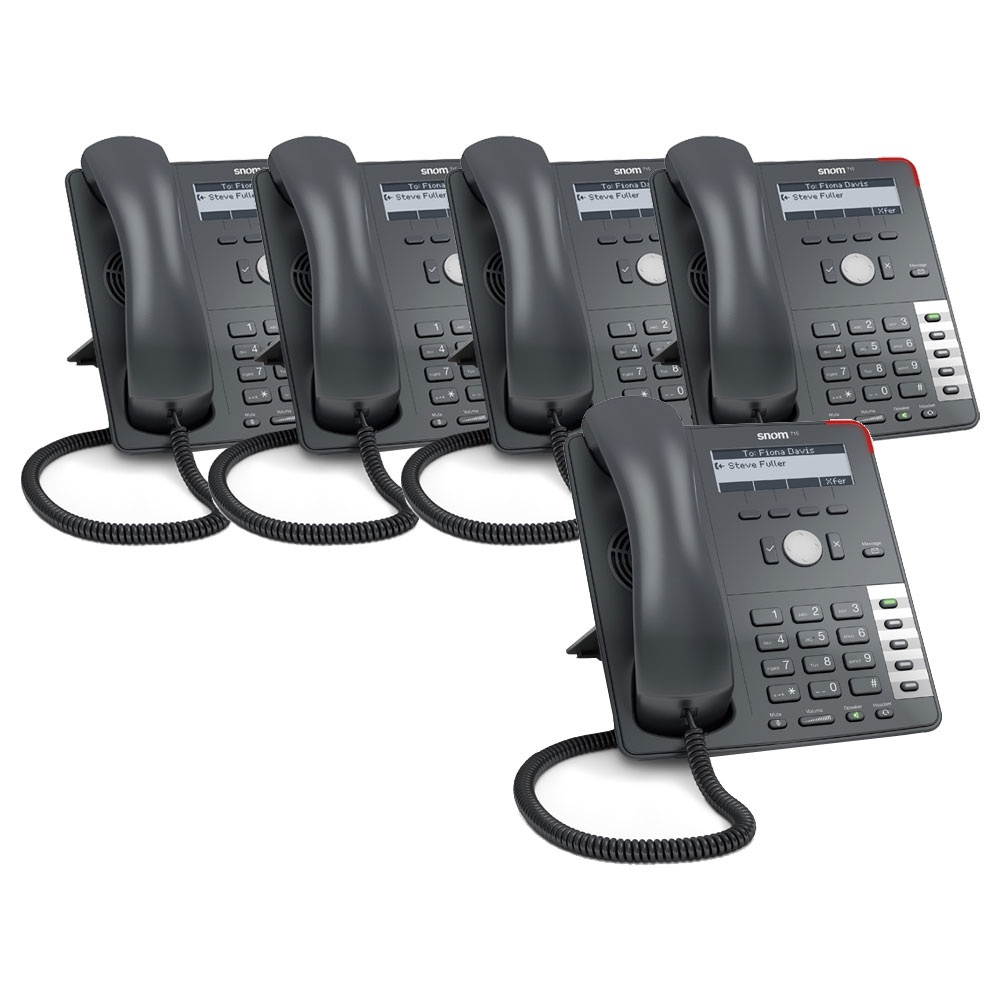 Snom D715 Business Telephone w/ 4-Line Operation (5 Pack)