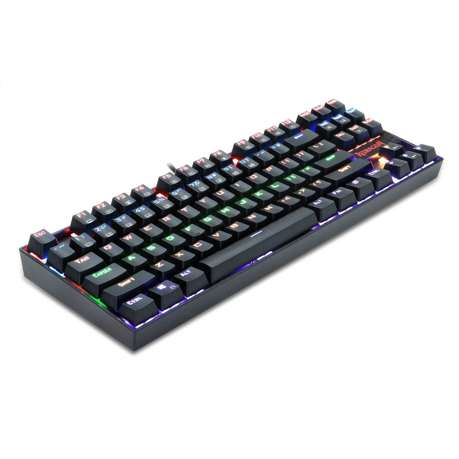 Redragon K552-R KUMARA Rainbow LED Backlit Mechanical Gaming Keyboard (Black)