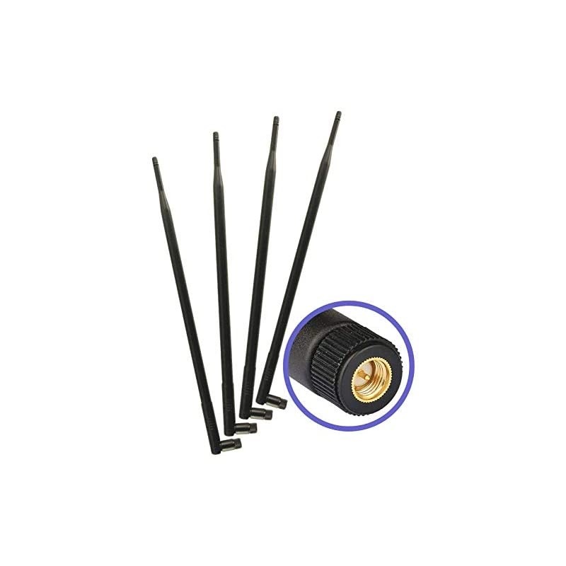 pcs of Universal 9dBi WiFi 25GHz DualBand SMA Male Antennas Extension for IP Wireless Security Camera Router and CCTV HD Wireless Camera System Video Antenna for NVR Security IP System