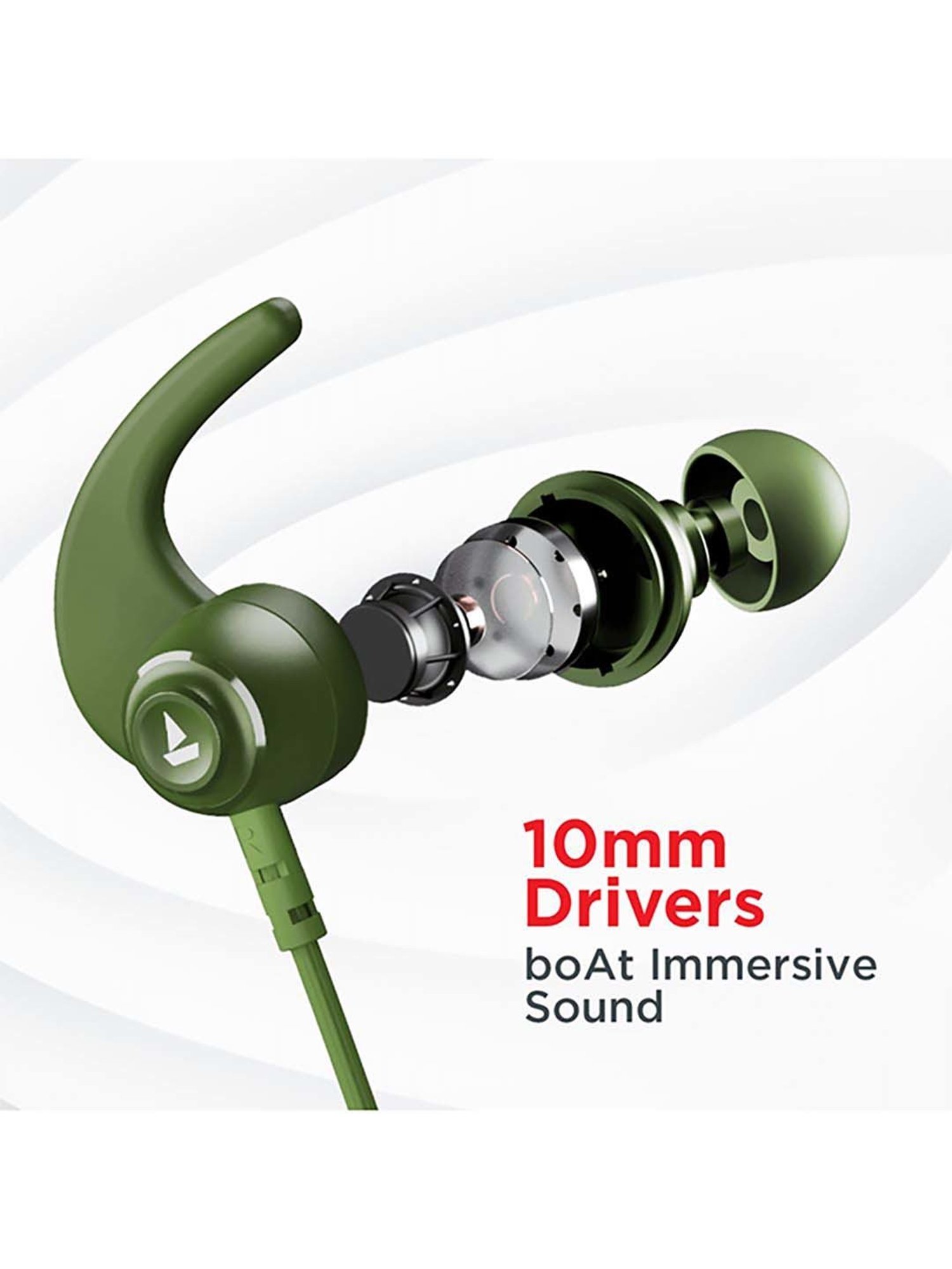 boAt Rockerz 260 Bluetooth Earphones with Dual Pairing (Forest Green)