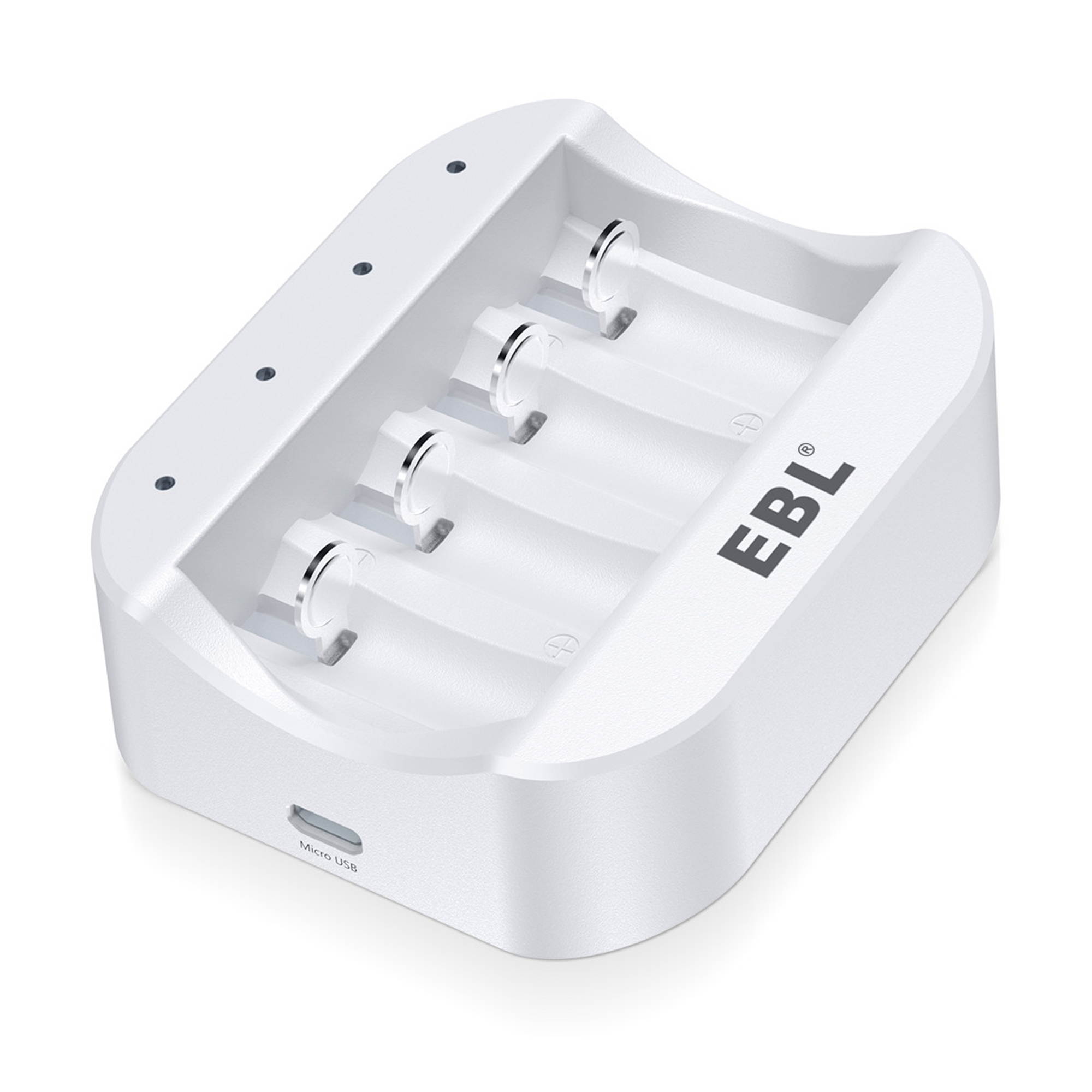 EBL 8 Pcs 16340 3.7V RCR123A Batteries + Smart 4 Slots Battery Charger for 16340 RCR123A Li-ion Rechargeable Batteries