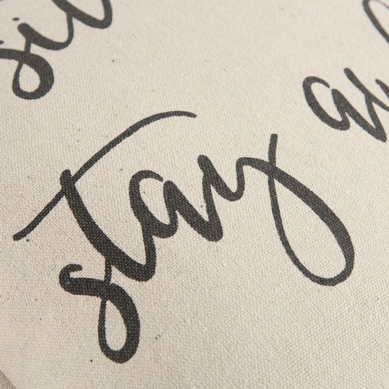 Oversize Sentiment Decorative Filled Square Throw Pillow Neutral - Rizzy Home