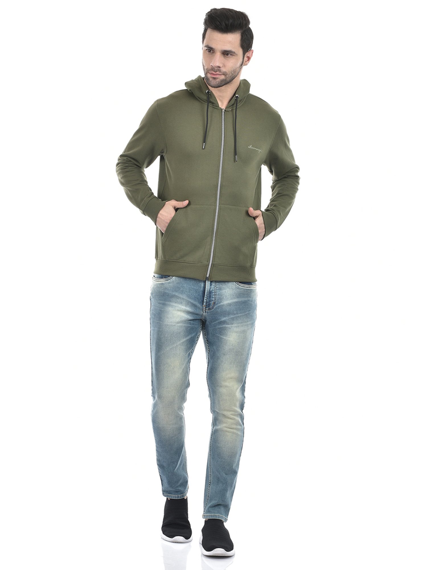 Lawman Pg3 Green Regular Fit Cotton Sweatshirt