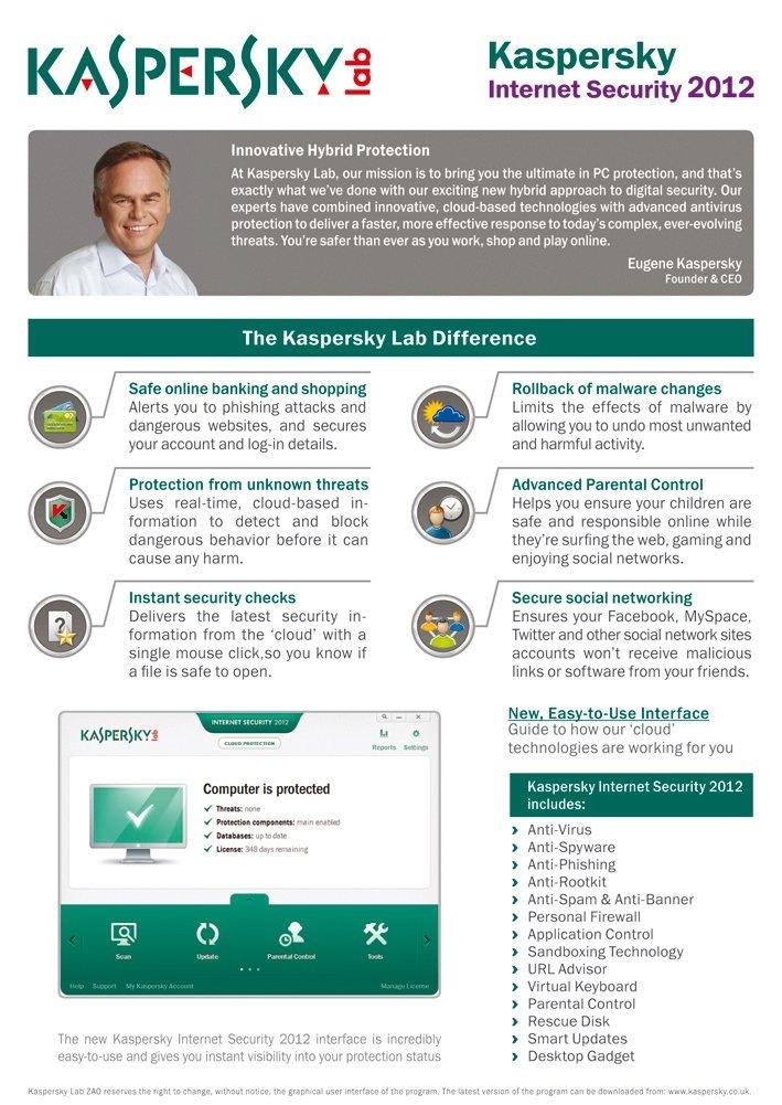 Kaspersky Internet Security 2012 (5 PC, 1 Year subscriptions) (PC)