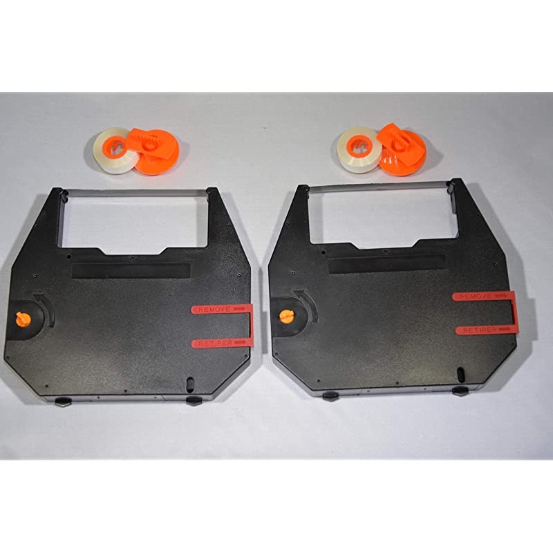 Compatible Typewriter Ribbon amp Correction Spools for Adler Royal Satellite 4080 Typewriters The Package Includes 2 Black Typewriter Cassettes and 2 Lift Off Correction Spools