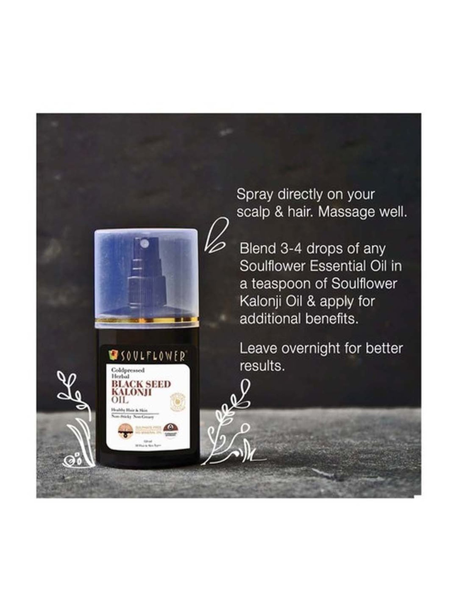 Soulflower Herbal Black Seed Kalonji Oil - 120 ml