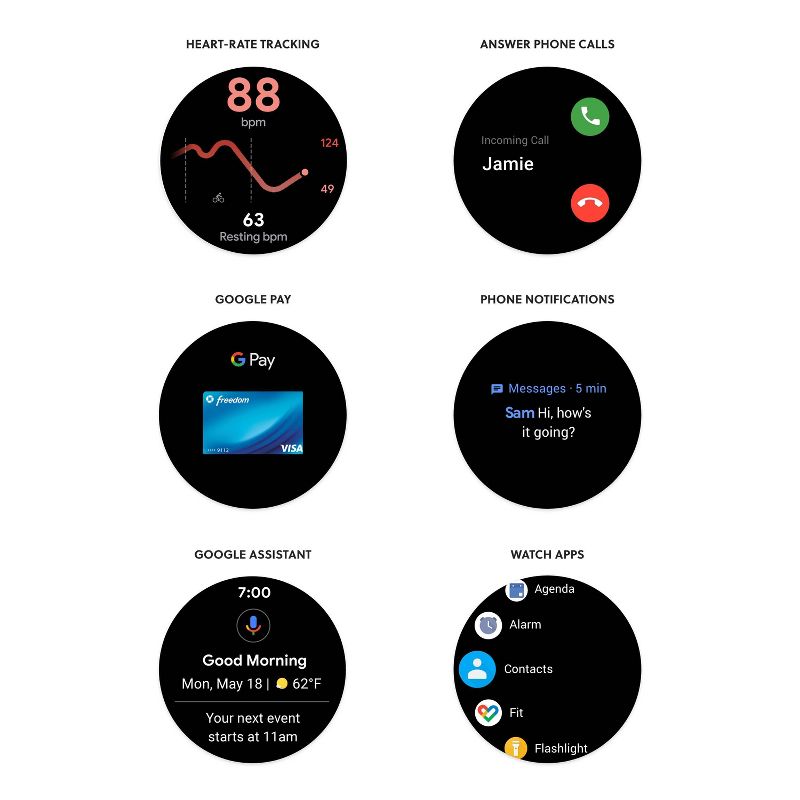 Fossil Gen 5 Smartwatch Carlyle HR 44mm - Black with Black Silicone