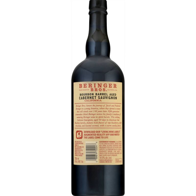 Beringer Bros. Bourbon Barrel Cabernet Sauvignon Red Wine - 750ml Bottle