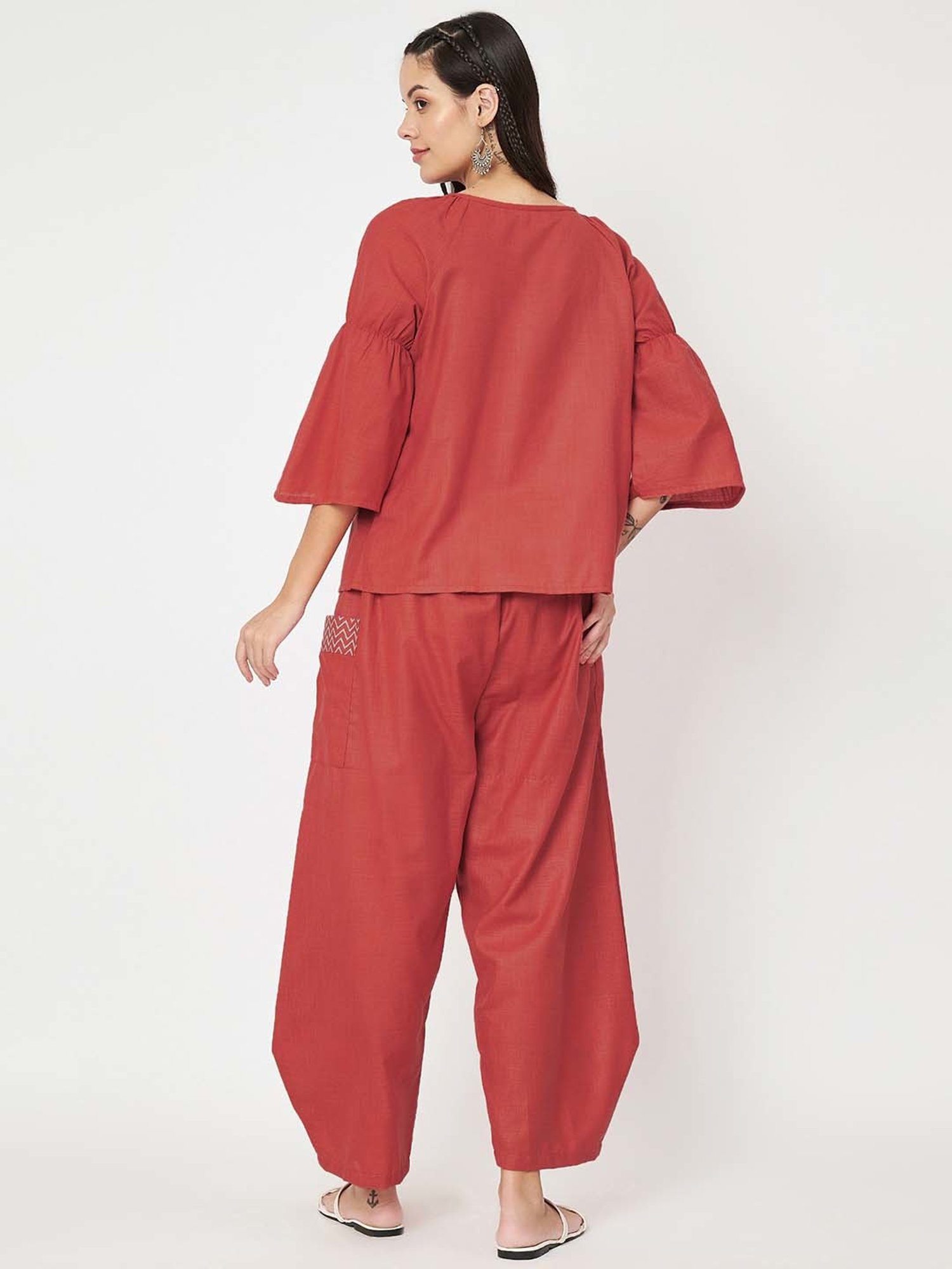 9rasa Coral Top & Pant Set