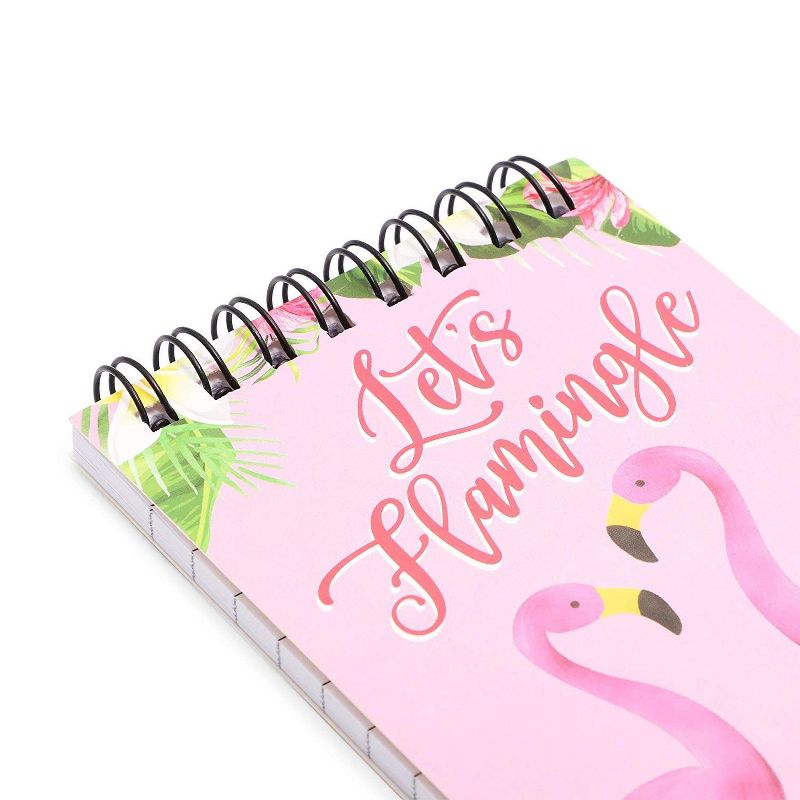 12Pack Lets Flamingo Spiral Notepads Notebooks Gift Tropical, 5.2x3"