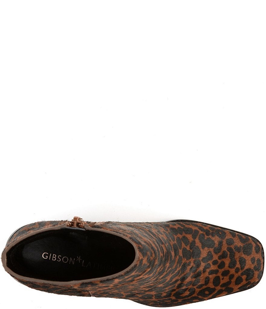 Gibson & Latimer Vina Leopard Print Haircalf Booties