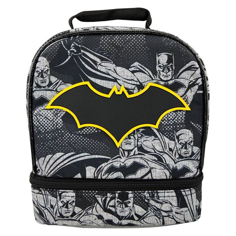 Batman Dual Compartment Lunch Bag - Black